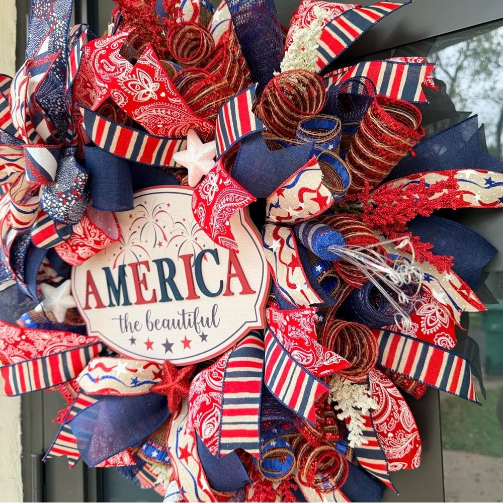 Patriotic American the beautiful Wreath 🇺🇸